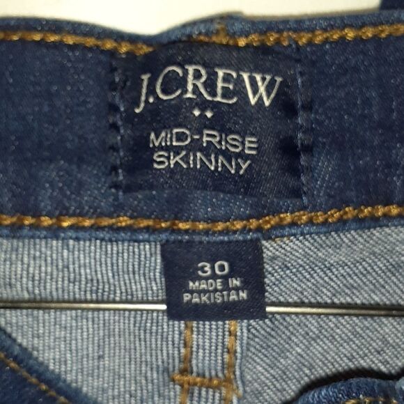J. Crew 10" Mid-Rise Skinny Jeans 30 - Picture 4 of 9